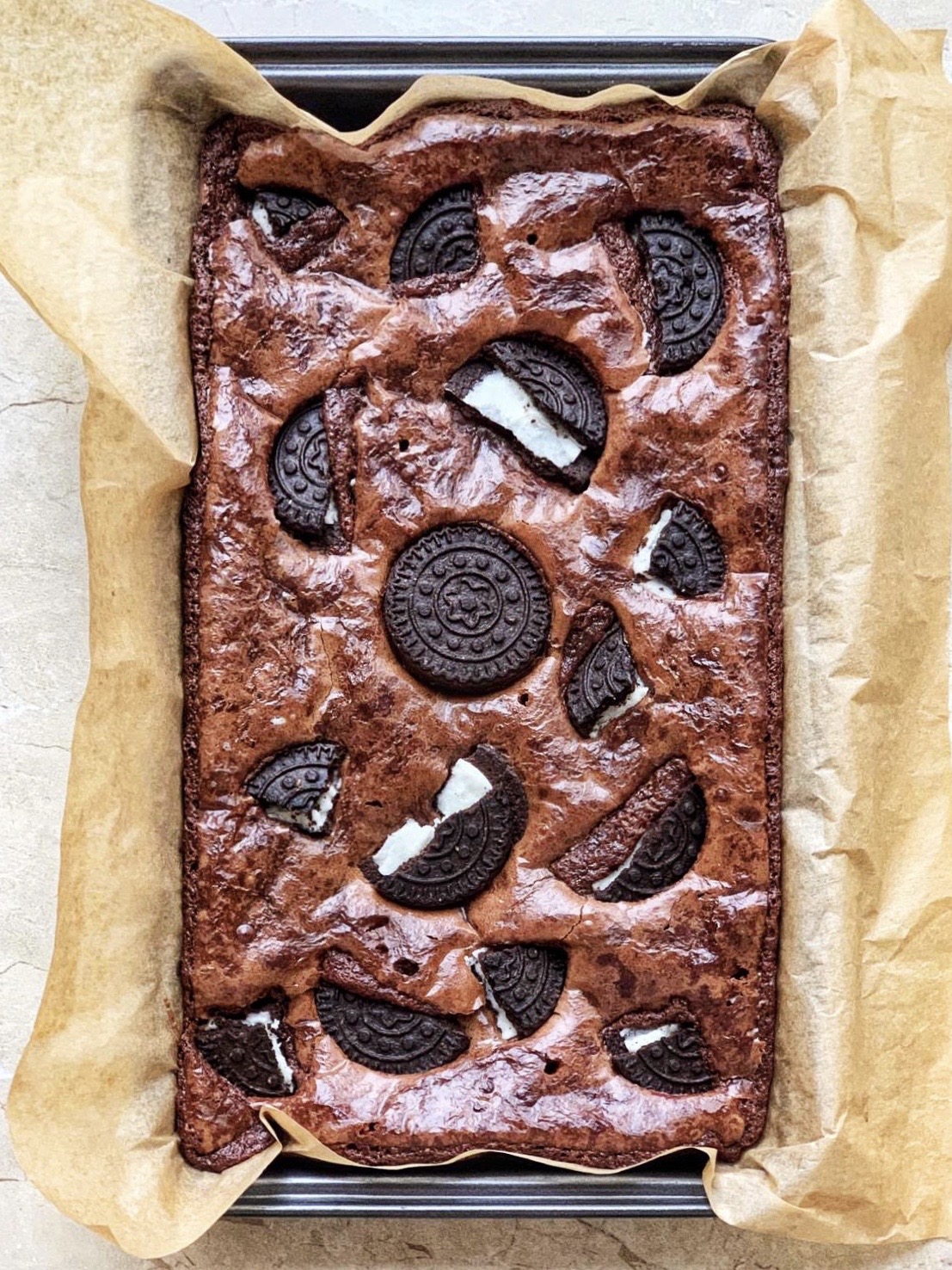 Vegan Oreo Brownies